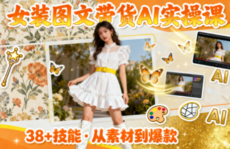 女装图文带货的AI实操课-网赚项目平台