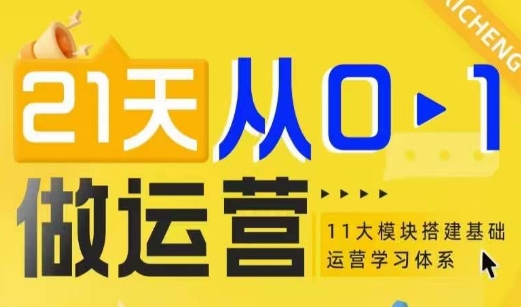 21天从0-1做运营，11大维度搭建基础运营学习体系-网赚项目平台