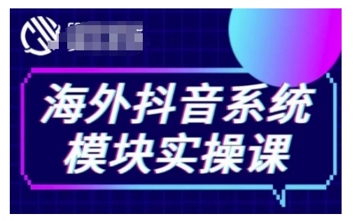 海外抖音Tiktok系统模块实操课，TK短视频带货，TK直播带货，TK小店端实操等-网赚项目平台