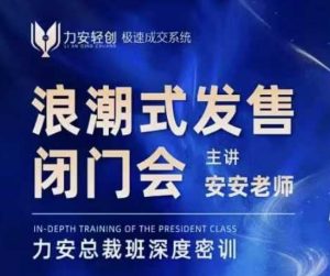 力安深圳闭门会:浪潮式发售,手把手教你做批量搞定成交-网赚项目平台