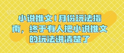 小说推文1月份玩法指南，终于有人把小说推文的玩法讲清楚了!-网赚项目平台