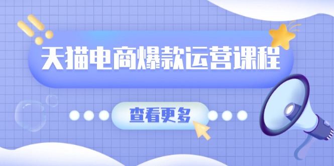 天猫电商爆款运营课程，爆款卖点提炼与流量实操，多套模型全面学习-网赚项目平台