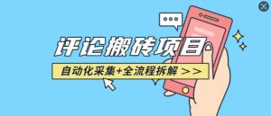 悟空采集评论搬砖_评论搬砖+自动采集【完整攻略】-网赚项目平台