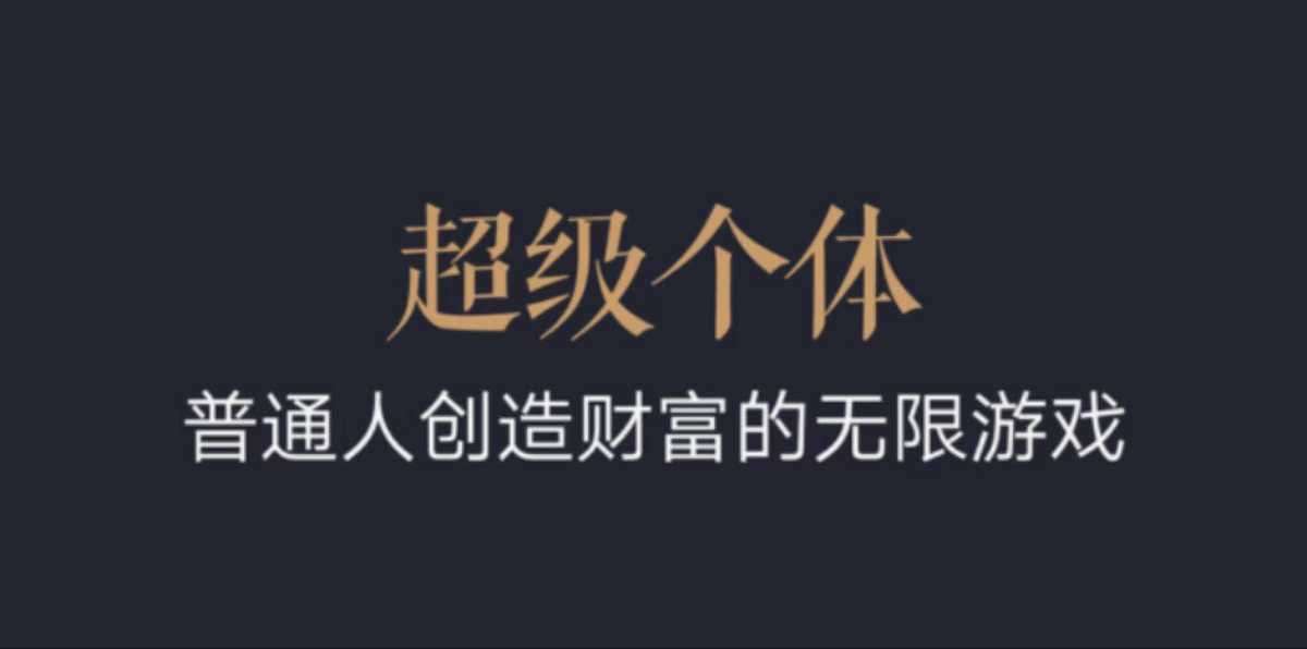 超级个体：2024-2025翻盘指南，普通人创造财富的无限游戏-网赚项目平台