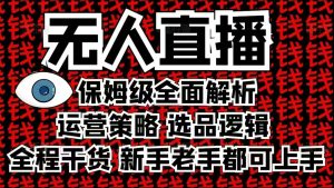 2025无人直播这么做就对了，保姆级全面解析，全程干货，新手老手都可上手-网赚项目平台