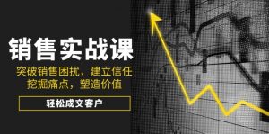销售实战课，突破销售困扰，建立信任，挖掘痛点，塑造价值，轻松成交客户-网赚项目平台
