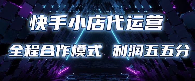 快手小店代运营 限时托管计划 合作模式 利润五五分成【揭秘】-网赚项目平台