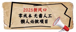 2025新风口，懒人必做项目，零成本无需人工，轻松上手无门槛-网赚项目平台