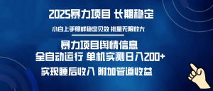 暴力项目舆情信息：多平台全自动运行 单机日入200+ 实现睡后收入-网赚项目平台
