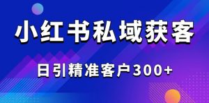 2025最新小红书平台引流获客截流自热玩法讲解,日引精准客户300+-网赚项目平台