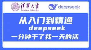 清华大学讲DeepSeek最全教程，从入门到精通，deepseek一分钟干了我一天的活-网赚项目平台