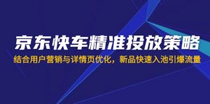 京东快车精准投放策略,结合用户营销与详情页优化,新品快速入池引爆流量-网赚项目平台