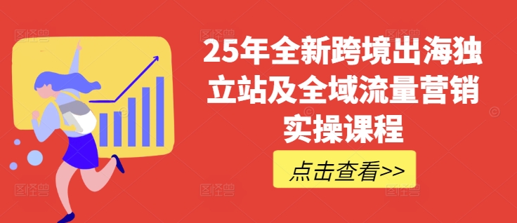 25年全新跨境出海独立站及全域流量营销实操课程，跨境电商独立站TIKTOK全域营销普货特货玩法大全-网赚项目平台