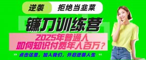 镰刀训练营超级IP合伙人，25年普通人如何通过“知识付费”实现逆袭-网赚项目平台