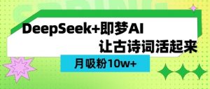 用DeepSeek做AI 古诗词视频,涨粉 10W+(保姆级教程)-网赚项目平台