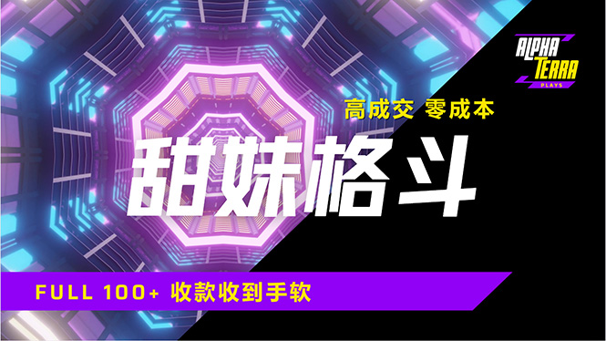 高成交零成本，售卖甜美格斗课程，谁发谁火，加爆微信，日入1000+收款…-网赚项目平台