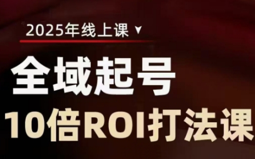2025全域起号10倍ROI打法课，助你提升直播间的投资回报率-网赚项目平台