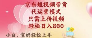 京东短视频带货，2025翻身项目，只需上传视频，单月稳定变现8k+【揭秘】-网赚项目平台