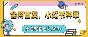 小红书种草，手机项目，日入3张，复制黏贴即可，可矩阵操作，动手不动脑【揭秘】-网赚项目平台