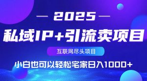 私域IP+引流卖项目,小白也可以做到轻松宅家日入1000+-网赚项目平台