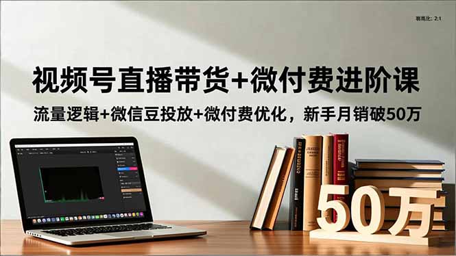 视频号直播带货+微付费进阶课：流量逻辑+微信豆投放+微付费优化，新手月销破50万-网赚项目平台