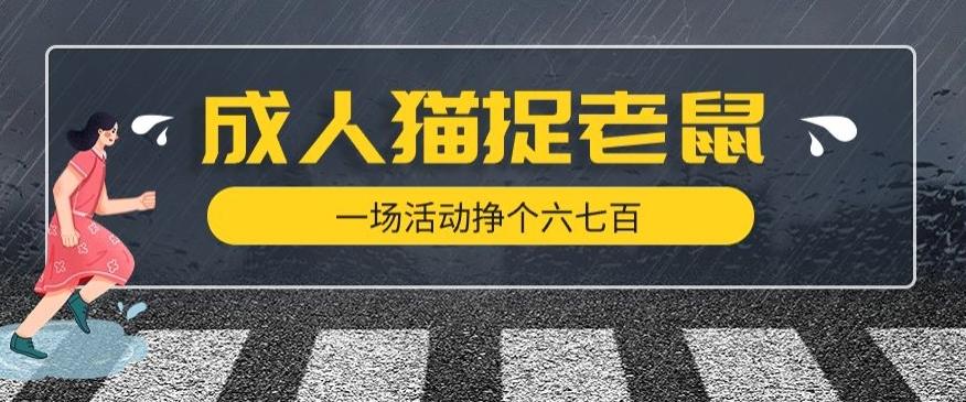 最近很火的成人版猫捉老鼠，一场活动挣个六七百太简单了【揭秘】-网赚项目平台