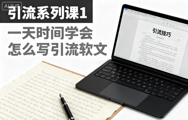 引流系列课1，一天时间学会怎么写引流软文-网赚项目平台