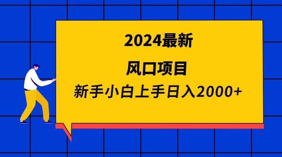 (9483期)2024最新风口项目 新手小白日入2000+-网赚项目平台