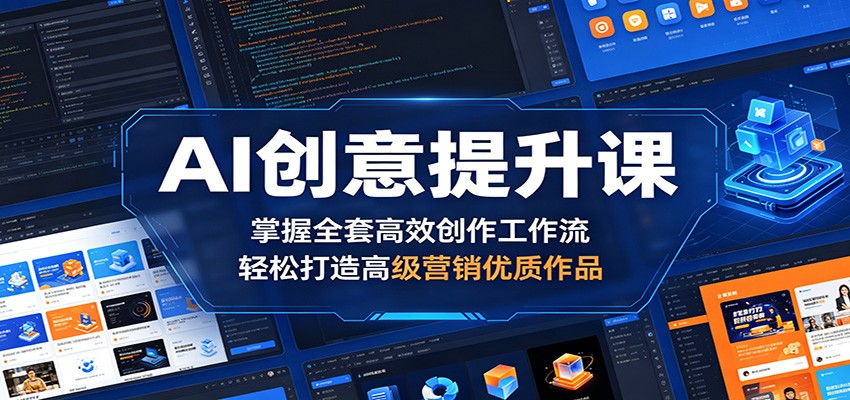 AI创意提升课：掌握全套高效创作工作流，轻松打造高级营销优质作品-网赚项目平台
