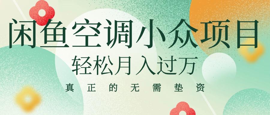 闲鱼卖空调小众项目 轻松月入过万 真正的无需垫资金-网赚项目平台