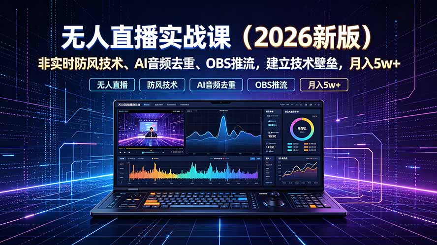 无人直播实战课(更新7月-网赚项目平台