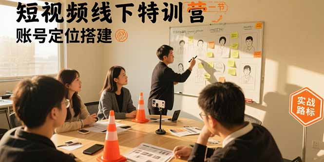 短视频线下特训营：账号定位搭建/口播号拍摄剪辑/直播间流量入口/变现实战-网赚项目平台