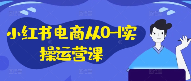 小红书电商从0-1实操运营课，小红书手机实操小红书/IP和私域课/小红书电商电脑实操板块等-网赚项目平台