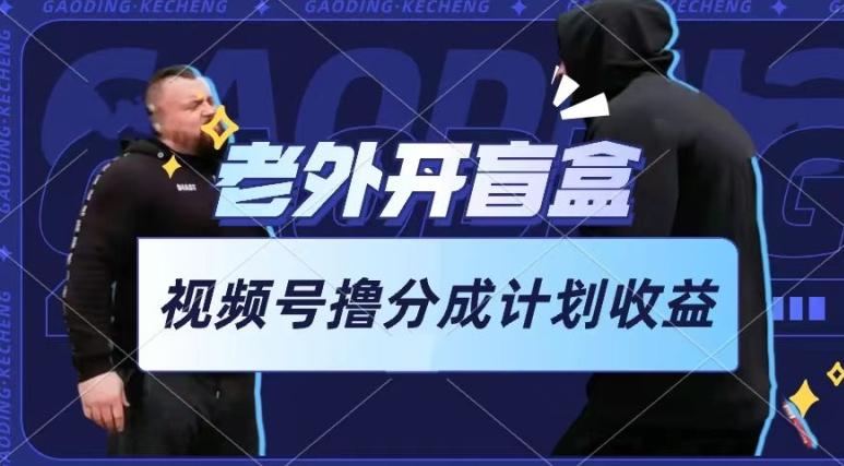 老外开盲盒视频，撸视频号分成计划收益，每天只需一小时，新手小白轻松上手【揭秘】-网赚项目平台