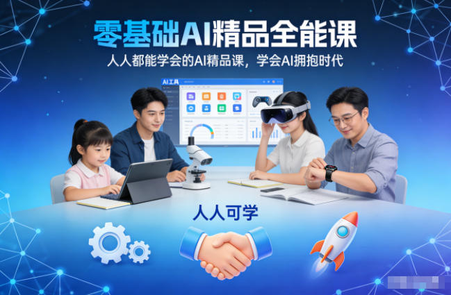 零基础AI精品全能课,人人都能学会的AI精品课,学会AI拥抱时代-网赚项目平台
