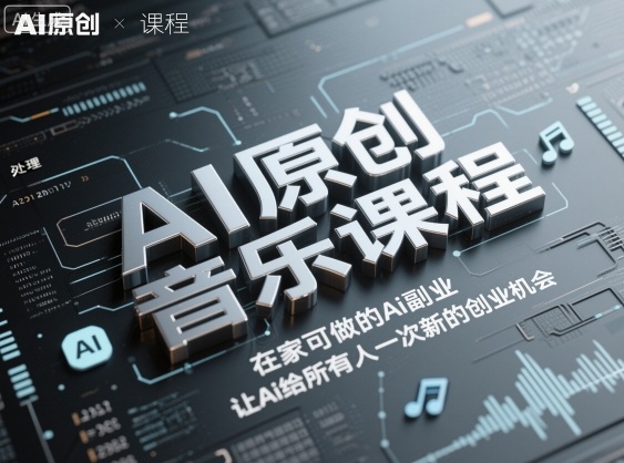 AI原创音乐课程，在家可做的Ai副业，让Ai给所有人一次新的创业机会-网赚项目平台