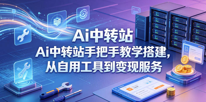 Ai中转站手把手教学搭建，从自用工具到变现服务-网赚项目平台