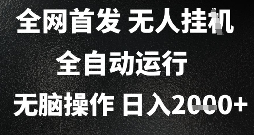 2025首发无人挂G项目，日入2k+，全自动运行，无脑操作，长期稳定 小白可玩【揭秘】-网赚项目平台