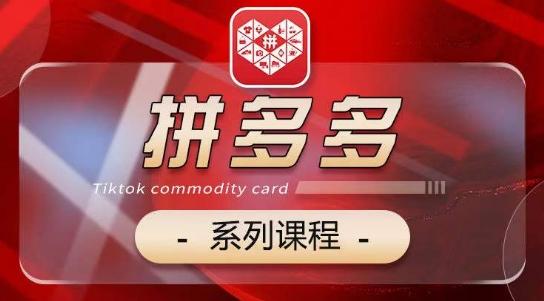 2024拼多多系列课，【基础】【运营】【活动】【推广】【玩法】5大模块-网赚项目平台