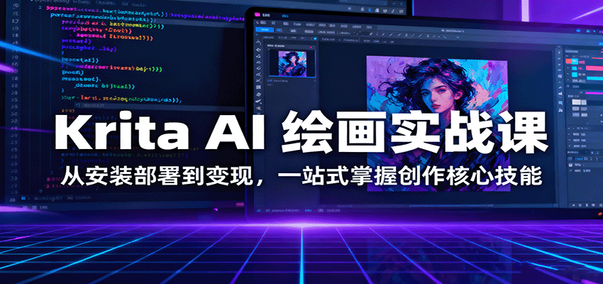 Krita AI 绘画实战课：从安装部署到变现，一站式掌握创作核心技能-网赚项目平台