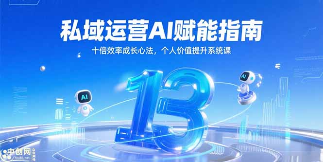 私域运营AI赋能指南，十倍效率成长心法，个人价值提升系统课-网赚项目平台