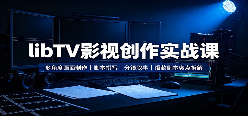 libTV影视创作实战课:多角度画面制作,脚本撰写,分镜叙事,爆款剧本爽点拆解-网赚项目平台