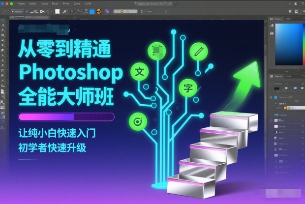 从零到精通Photoshop全能大师班,让纯小白快速入门,初学者快速升级-网赚项目平台