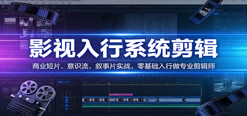 影视系统剪辑，商业短片、意识流、叙事片实战，零基础入行做专业剪辑师-网赚项目平台