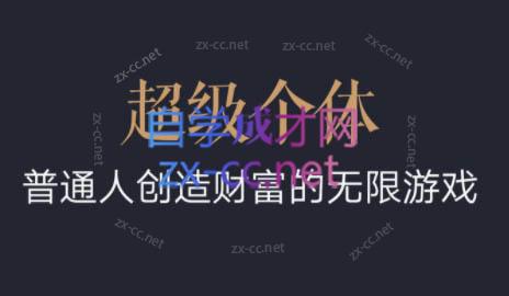 超级个体·普通人创造财富的无限游戏-网赚项目平台