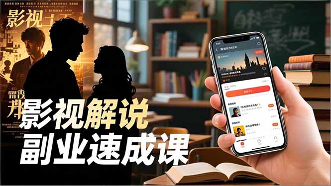 Tk影视解说副业速成课,软件安装、全流程实操、爆款预设,新手两周变现-网赚项目平台