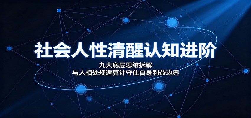 社会人性清醒认知进阶:九大底层思维拆解,与人相处规避算计守住自身利益边界-网赚项目平台