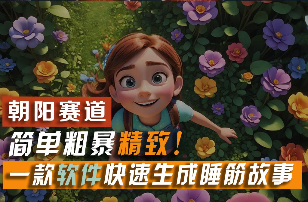 利用一款软件5分钟一条爆款睡筋故事，简单粗暴精致！小白月入2w+-网赚项目平台