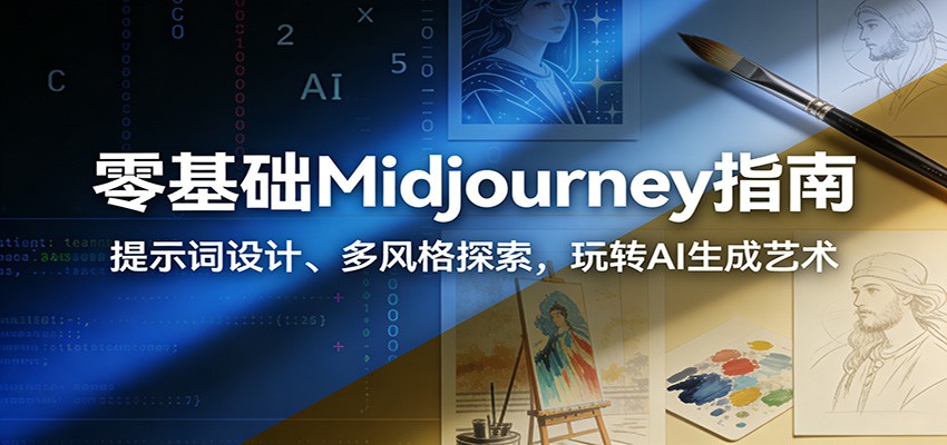 零基础Midjourney指南：提示词设计、多风格探索，玩转AI生成艺术-网赚项目平台
