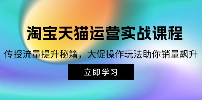 淘宝&天猫运营实战课程，传授流量提升秘籍，大促操作玩法助你销量飙升-网赚项目平台